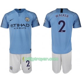 Billige Fotballdrakter Manchester City WALKER 2 Barn Hjemmedraktsett 2018/19 Kortermet